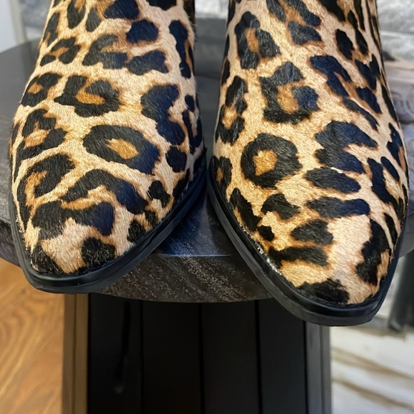 FRANCO FORTINI CALF HAIR LEATHER CHEETAH PRINT WESTERN BOOTIE SIZE 6.5 - Picture 5 of 7